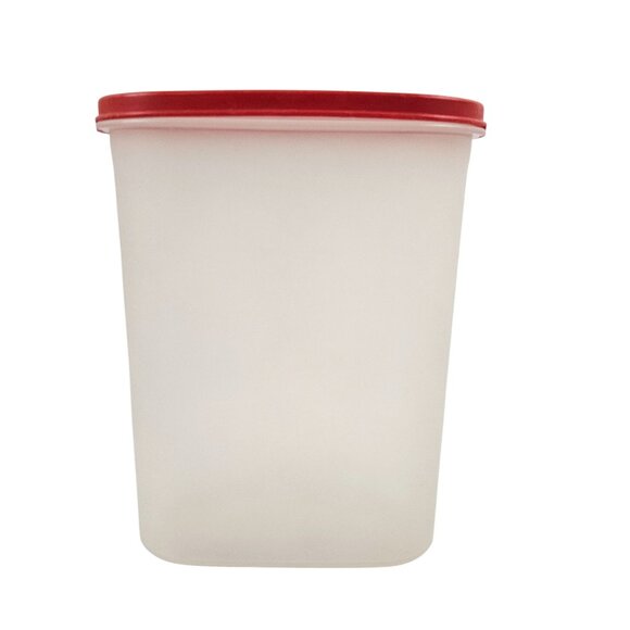 Tupperware Oval Storage Container Red Lid Plastic Airtight Organization 1614 - Picture 4 of 10